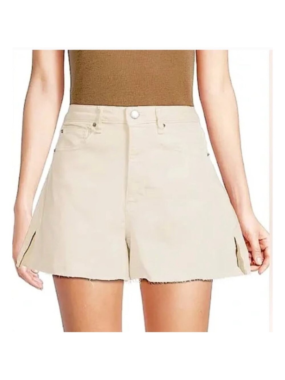 WeWoreWhat High Rise Boyfriend Raw Hem Frayed Shorts Size 28